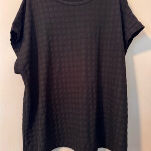 SHEIN black Textured Short Sleeve Tee size 3X plus